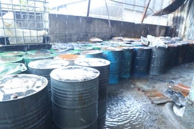 Fire Affected Empty Chemical MS Drums on Per Nos Basis